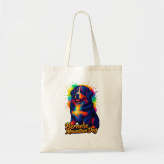 Tote Bag Conception Pop Art vibrante de chien de montagne b