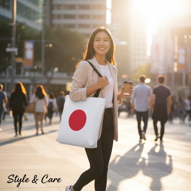 Tote Bag Conception simple de drapeau japonais décontracté (Simple Japan Flag Design Casual Tote Bag)
