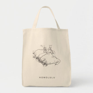 Tote Bag Conception sombre minimaliste de plan de ville de