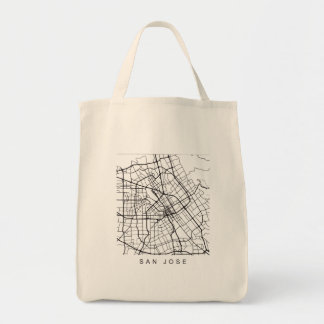 Tote Bag Conception sombre minimaliste de plan de ville de