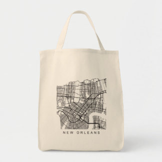 Tote Bag Conception sombre minimaliste de plan de ville de