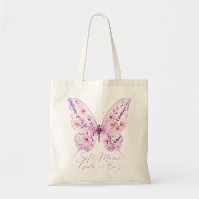 Tote Bag Conception SVG Rétro Groovy "Restez Douce, Maman" (Devant)