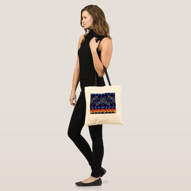 Tote Bag Conception tordue d'abrégé sur formes (Devant (modèle))