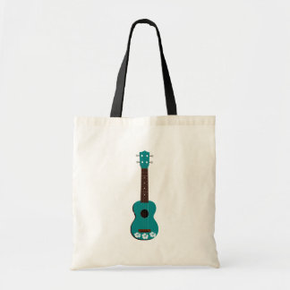 Tote Bag conception turquoise de ketmie d'ukulélé