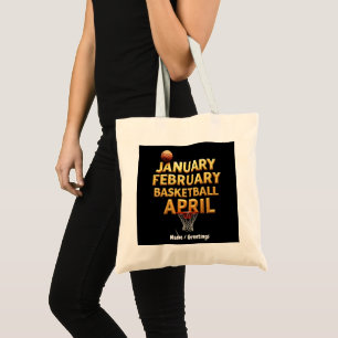 Tote Bag Conceptions de basket-ball d'avril janvier février