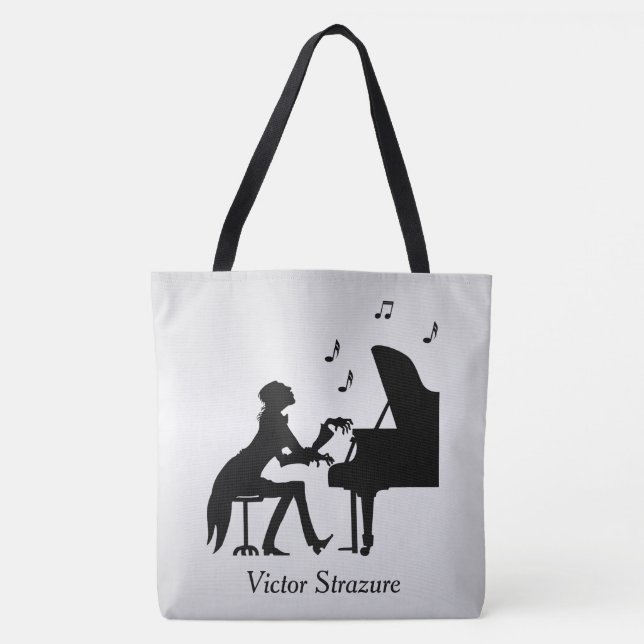 Tote Bag Concert Pianist Musique personnelle (Devant)