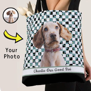 Tote Bag Concevez votre propre : Nom photo Options de coule