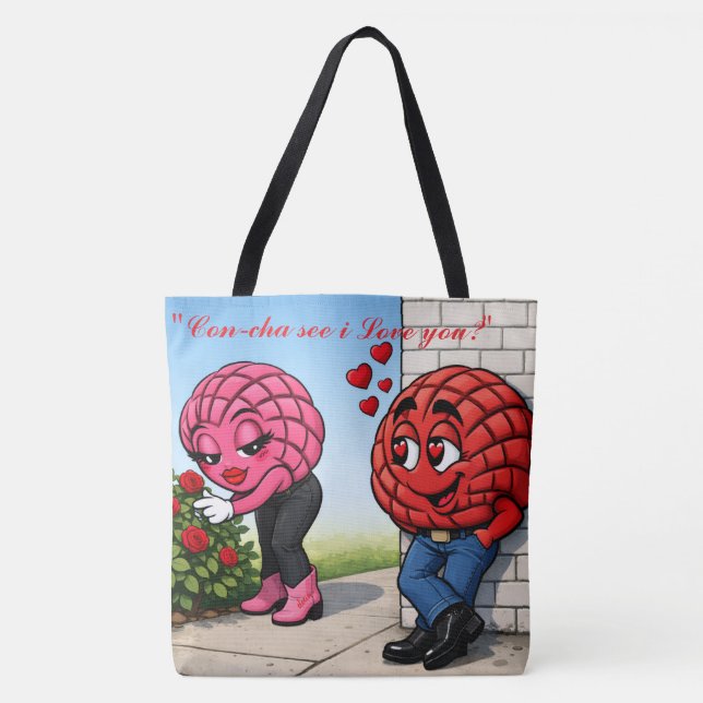 Tote Bag Concha touchée par l'amour (Devant)