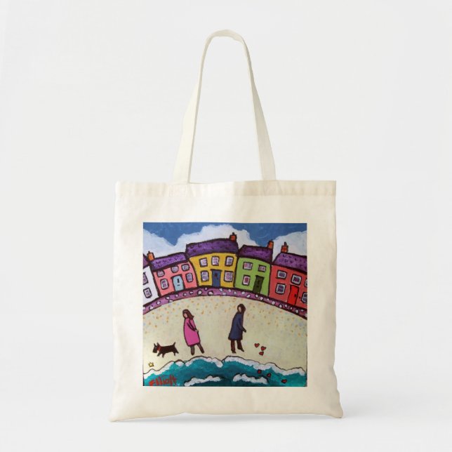 Tote Bag conclusion de l'amour sur la plage par Hélène (Devant)