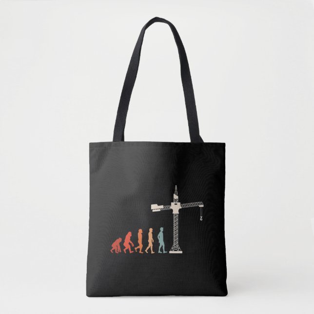 Tote Bag Conducteur de grue Travailleur de construction Évo (Devant)