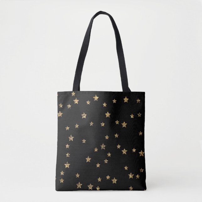 Tote Bag Confetti étoiles dorées parties scintillant brilla (Devant)