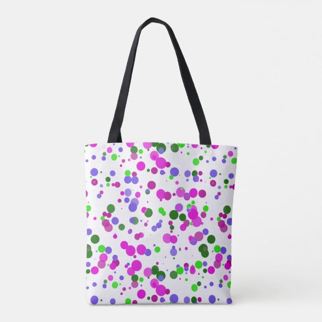 Tote Bag Confettis à pois roses (Dos)
