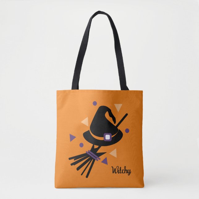 Tote Bag Confettis Chapeau de Sorcière Sorcière (Devant)