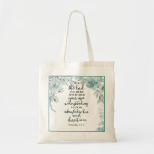 Tote Bag Confiance dans le Seigneur floral