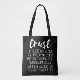 Tote Bag Confiance dans les proverbes du Seigneur 3:5-6