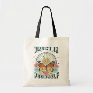 Tote Bag Confiance en soi   Soleil céleste et papillon