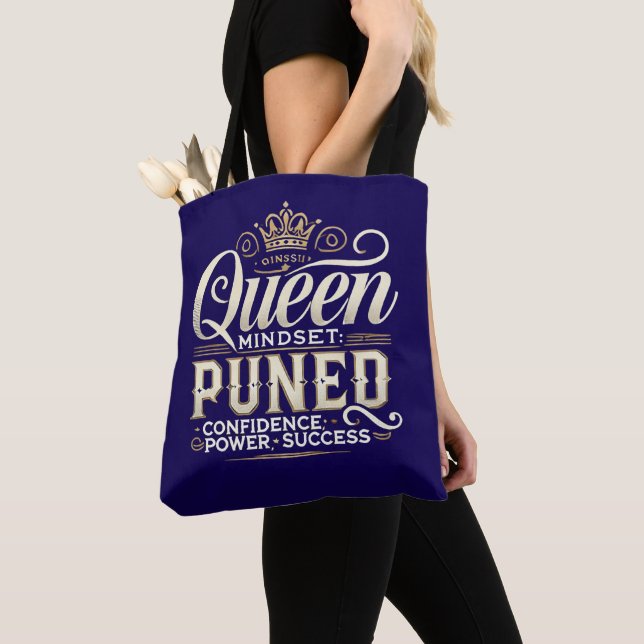 Tote Bag Confiance, puissance et succès de la reine d'espri (De près)