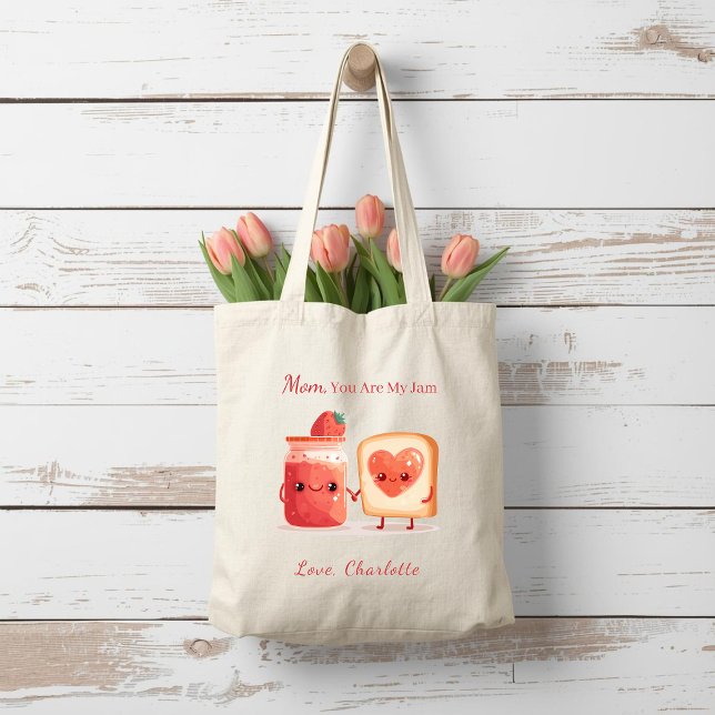 Tote Bag Confiture de fraises personnalisée mignonne, cadea (Créateur téléchargé)