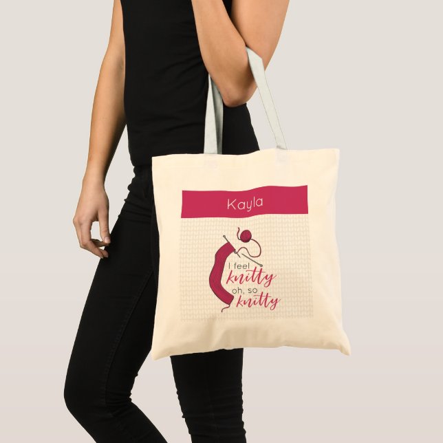 Tote Bag Confiture De Framboise Je Me Sens Knitty, Oh So Kn (Devant (produit))