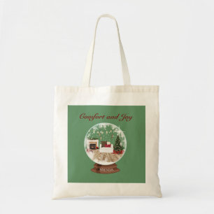 Tote Bag Confort et joyeux fauteuil Globe des neiges