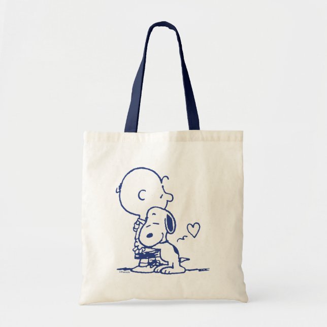 Tote Bag Confort et sécurité | Charlie & Snoopy Hug (Devant)