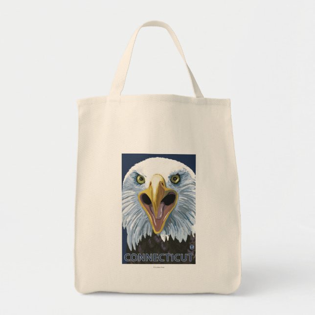 Tote Bag ConnecticutEagle vers le haut (Devant)
