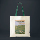 Tote Bag Connemara National Park Irlande Douze Bens Travel<br><div class="desc">Conception vectorielle du Connemara. Le parc comprend des montagnes,  des tourbières,  des landes,  des prairies et des forêts.</div>