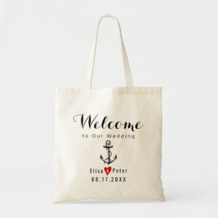 Tote Bag Connexion vintage destination script de mariage bi