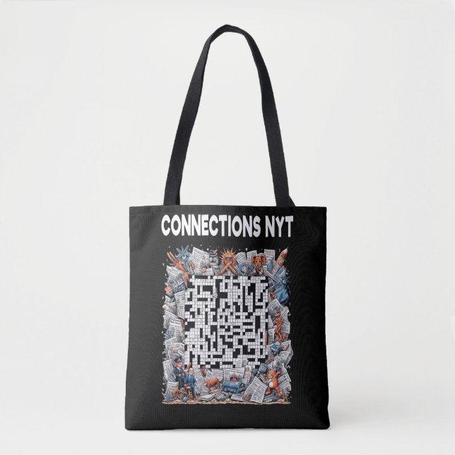 Tote Bag Connexions Stylés Création NYT Noir (Devant)