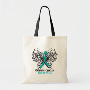 Tote Bag Conscience de Cancer ovarien de papillon