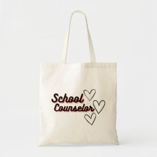 Tote Bag Conseiller Scolaire Avec Coeurs