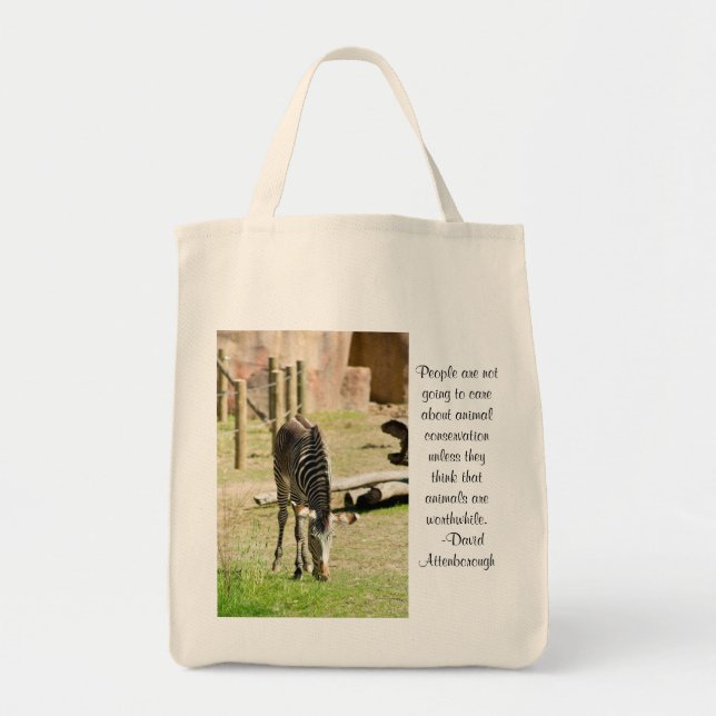 Tote Bag conservation de zèbre (Devant)