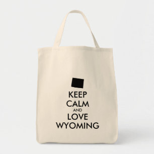 Tote Bag CONSERVER CALME et AMOUR WYOMING sur mesure