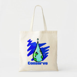 Tote Bag Conserver Eau Terre goutte d'eau