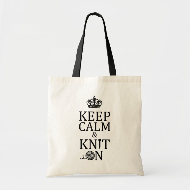 Tote Bag Conserver Knit Calme Sur Artisanat 2017 (Devant)