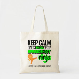 Tote Bag Conserver le calme EXCELlent SPREADSHEET NINJA