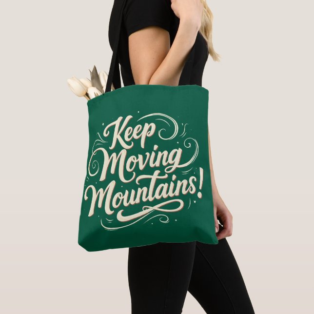 Tote Bag Conserver le déplacement des montagnes Conception  (De près)