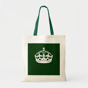 Tote Bag Conserver l'icône de la couronne calme sur le vert