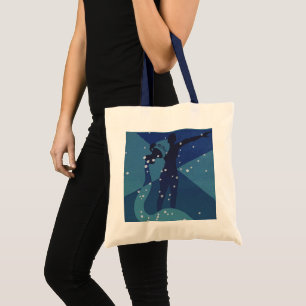 Tote Bag Constellation Aquarius, Astrologie Vintage Zodiaqu