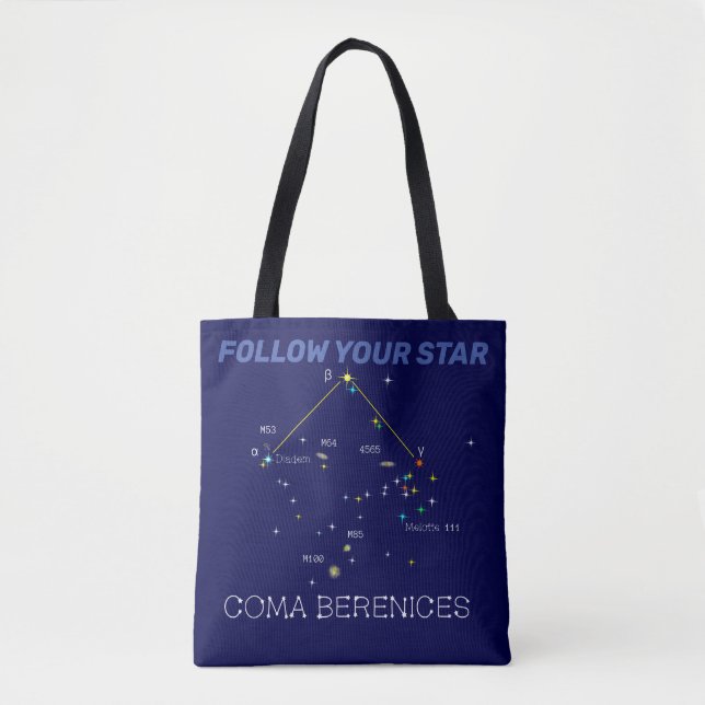 Tote Bag Constellation Coma Berenices de l'hémisphère Nord (Devant)