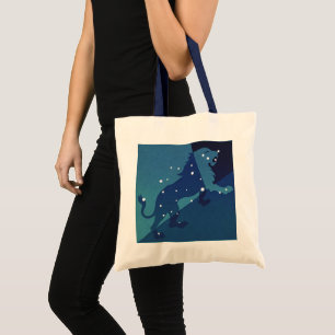 Tote Bag Constellation du Lion Lion Vintage Zodiaque Astrol