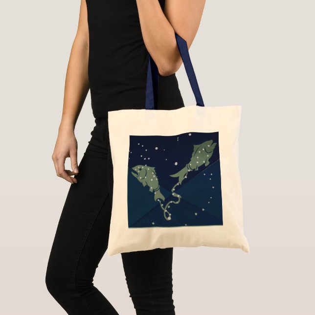 Tote Bag Constellation du Poisson des Poissons Zodiaque Vin (Devant (produit))