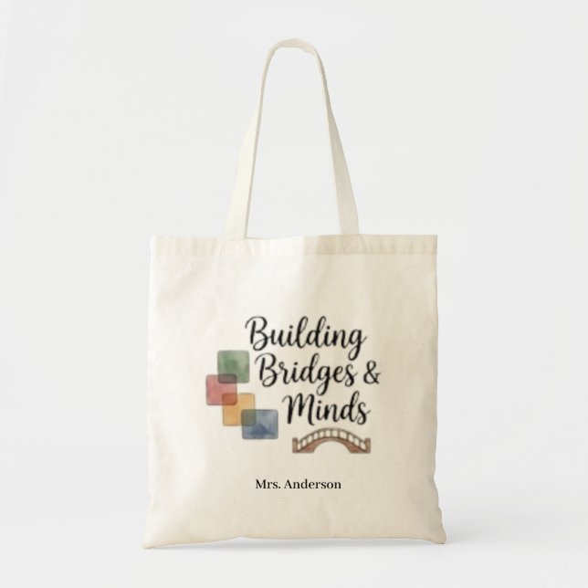 Tote Bag Construire des ponts et des esprits Inspirational  (Devant)