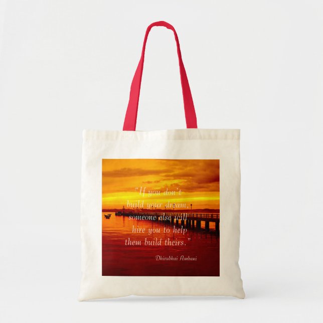 Tote Bag Construire l'espoir de rêve citation coucher de so (Devant)