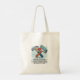Tote Bag Construire une vie ensemble Couple mignon et mai