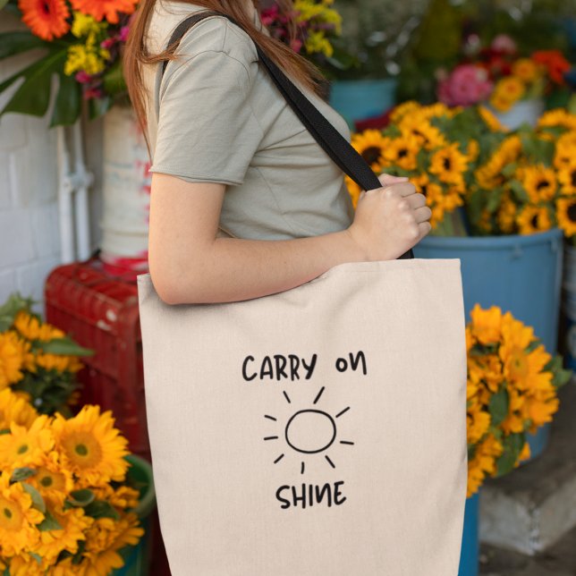 Tote Bag Continuer sur Sunshine Positivity Inspiration (Shop now and carry the rays of happiness with you! )