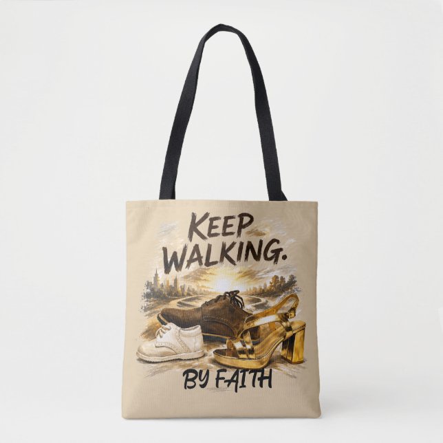 TOTE BAG CONTINUEZ À MARCHER – PAR LA FOI (Devant)
