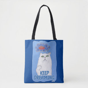 Tote Bag Continuez à rêver l'illustration de chats doux