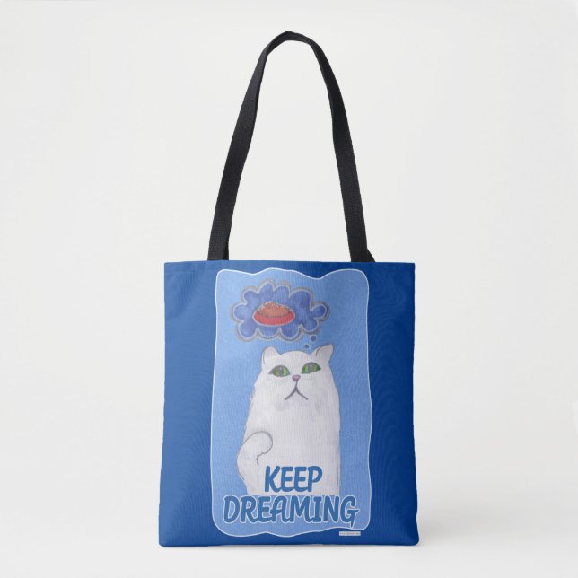 Tote Bag Continuez à rêver l'illustration de chats doux (Devant)