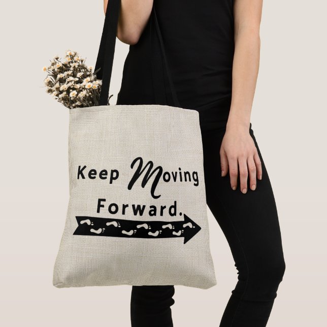 Tote Bag Continuez d'aller de l'avant (De près)